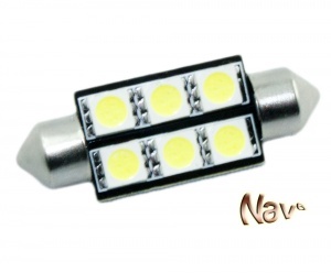Navette 37mm LED Nav<sup>6</sup> SMD - Culot C5W - Blanc Pur