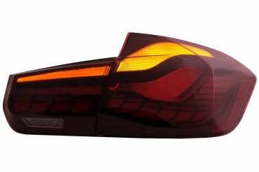 2 Feux arriere OLED dynamiques BMW Serie 3 F30 look M4 - 11-19 - Rouge