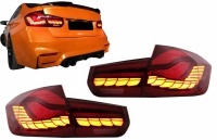 2 BMW Serie 3 F30 dynamic OLED rear lights look M4 - 11-19 - Red