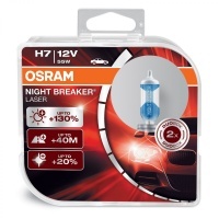Lâmpadas 2 Osram H7 Disjuntor laser nocturno 64210NBL-HCB