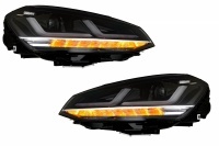 2 faróis dianteiros de xenon VW Golf 7 - fullLED - preto - OSRAM dinâmico