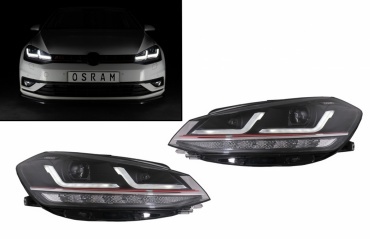 2 Phares avant VW Golf 7.5 phase 2 - fullLED - Noir GTI - OSRAM Dynamiques