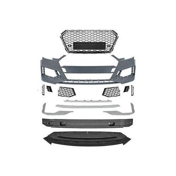 Voorbumper AUDI A4 B9 16-19 - Look RS4 - Chrome - PDC