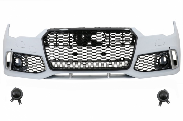 Voorbumper AUDI A7 4G 15-18 facelift - RS7-look - Zwart