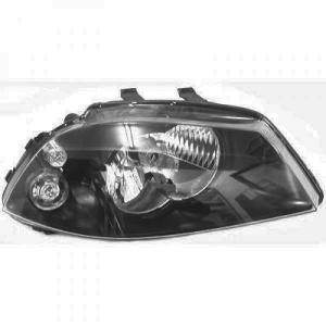 Right passenger headlight SEAT Ibiza 6L H4 - 02-08 - Black
