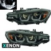 2 Phares avant BMW Serie 3 F30 Angel Eyes Xenon LED 11-15 - Noir