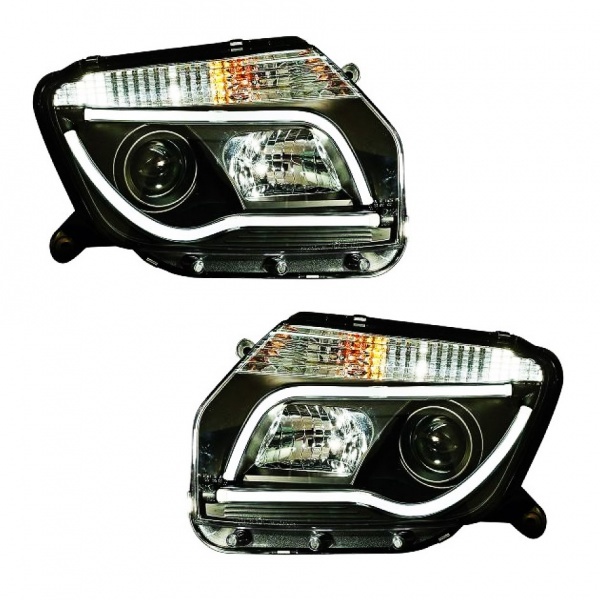 2 LTI Dacia Duster 2011-2014 design headlights - Black