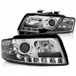 2 AUDI A4 (B6) 00-04 headlights - LED devil eyes - Chrome