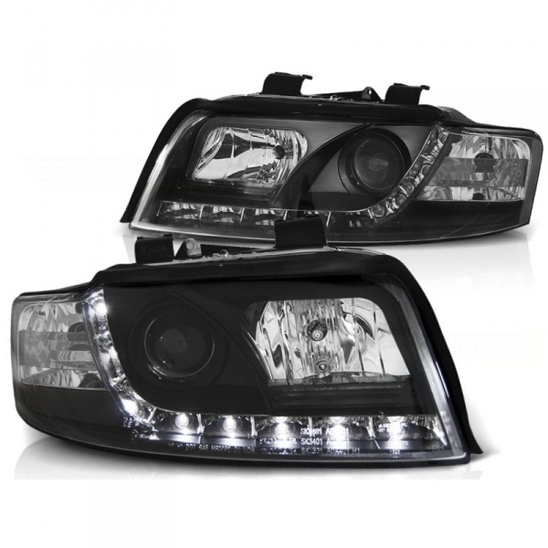2 AUDI A4 (B6) 00-04-koplampen - LED-duivelsogen - Zwart