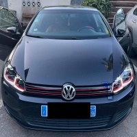 2 fari a LED VW GOLF 6 08-13 look restyling G7.5 rosso - dinamico