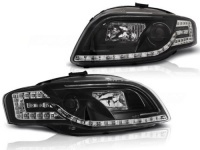 2 AUDI A4 (B7) koplampen - LTI en LED - Zwart