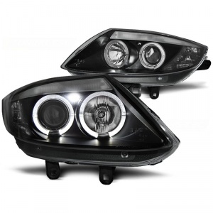 2 BMW Z4 (E85 E86) Angel Eyes LED 03-08 headlights - Black