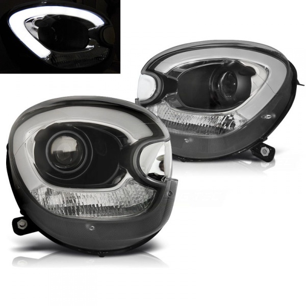 2 Mini Countryman R60 R61 LED 10-17 front headlights - Black