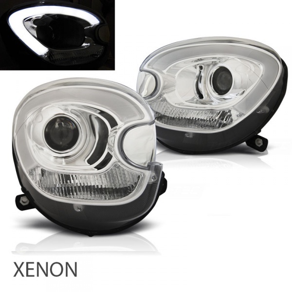 2 xenon front headlights Mini Countryman R60 R61 LED 10-14 - Chrome
