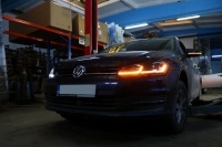 2 VW Golf 7 koplampen - R-look - Zwart - Dynamisch