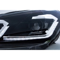 2 fari anteriori VW GOLF 6 LED 08-13 ringiovanimento del viso aspetto G7.5 argento - dinamico