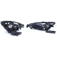 2 Headlights Peugeot 206 03-06 - H7 - Black