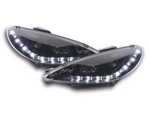 2 Peugeot 206 Devil Eyes LED headlights - Black