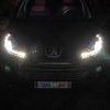 2 Phares avant Peugeot 207 Devil Eyes LED - Noir