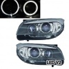 2 Phares avant BMW X1 E84 Angel Eyes DEPO V2 LED 09-12 - Noir