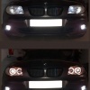 2 Phares avant BMW Serie 1 E81 E82 E87 Angel Eyes V1 DEPO 04 et + - Noir
