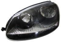 2 VW Golf 5 03-09 headlights - VW Jetta 05 - Black Chrome