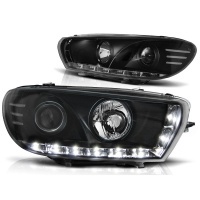 2 VW Scirocco Devil Eyes LED headlights 2015 - Black