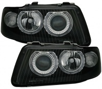 2 Audi A3 8L Angel Eyes 00-03 headlights - Black