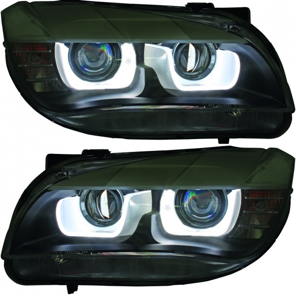 2 BMW X1 E84 Angel Eyes 3D LED 12-14 Frontscheinwerfer - Chrom