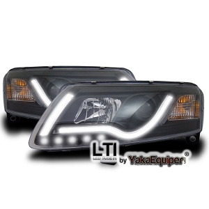 2 AUDI A6 (4F) headlights - LTI - Black