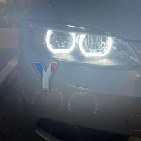 2 AFS BMW Serie 3 E92 E93 Coupe Angel Eyes LED U-LTI 05-10 faros de xenón - Negro