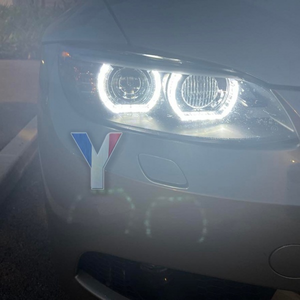 2 BMW Serie 3 E92 E93 Coupe Angel Eyes LED U-LTI 05-10 xenon headlights - Chrome