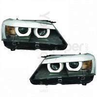 2 3D LED 25-3 Angel Eyes 10 F14 Luces delanteras - Negro