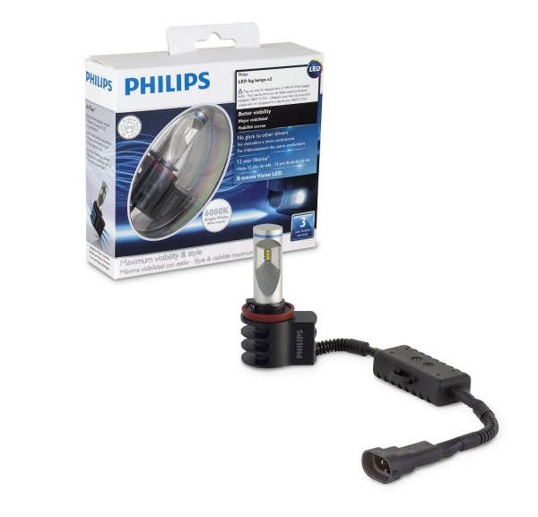 Philips 2 X-treme Vision LED Bulbs 6000K - H11 / H8 / H16