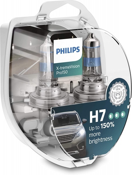 Packen Sie 2 Lampen H7 Philips X-tremeVision Pro150