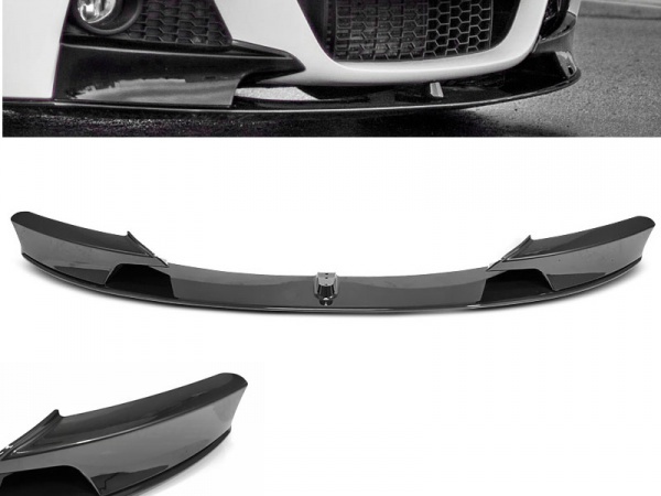 Spoiler de lâmina de pára-choque - BMW Série 3 F30 F31 11-18 - visual mperf - preto brilhante