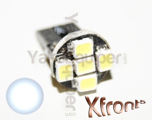 T10 LED Xfront 5 SMD- W5W Lampadina - Xeno bianco