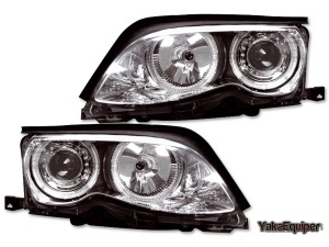 2 BMW E46 Sedan Angel Eyes headlights - Chrome