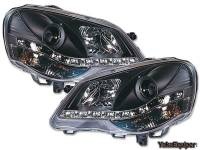 2 VW Polo (9N3) Devil Eyes LED headlights - Black
