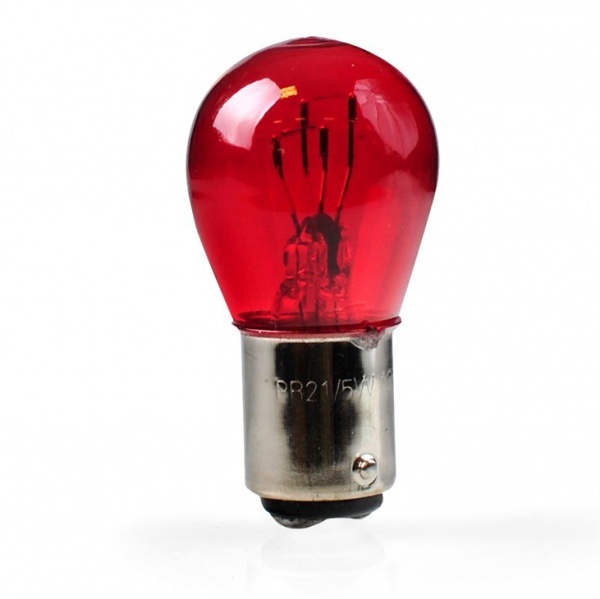 1 lâmpada de halogênio vermelha BAW21d PR5 / 15W